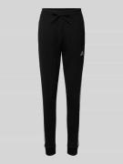 Regular fit sweatpants met labelstitching