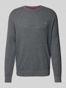 Regular fit gebreide pullover met structuurmotief