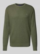 Regular fit gebreide pullover met structuurmotief