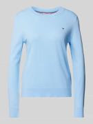 Gebreide pullover met logostitching