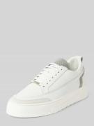 Sneakers van leer met labeldetails, model 'FLINT'