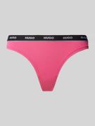 String met elastische band met label, model 'Carousel'