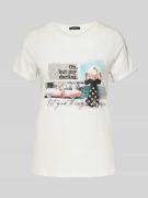 T-shirt met motief- en statementprint