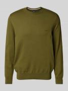 Gebreide pullover met labelstitching, model 'Pacas'
