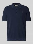 Regular fit poloshirt met structuurmotief