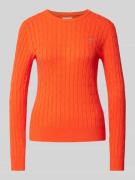 Gebreide pullover met labelstitching
