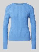 Gebreide pullover met labelstitching