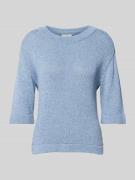 Regular fit gebreide pullover met ronde hals