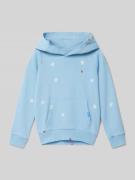 Hoodie met motiefstitching