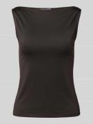 Tanktop met boothals model 'Annie'