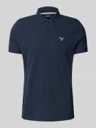 Slim fit poloshirt met labelstitching