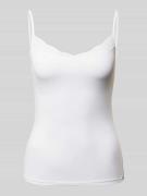 Slim fit top met bandjes en kant