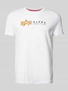 T-shirt met labelprint