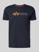 T-shirt met labelprint