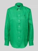 Loose fit overhemdblouse van puur linnen met knoopsluiting