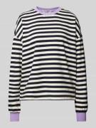 Oversized sweatshirt met ribboorden