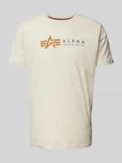 T-shirt met labelprint