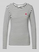 Shirt met lange mouwen en motiefstitching, model 'Liddy'
