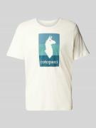 T-shirt met labelprint