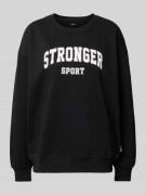 Sweatshirt met labelprint