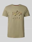 T-shirt met labelprint