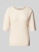 Gebreide pullover met ribboorden