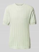 T-shirt in gebreide look met kabelpatroon