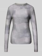 Shirt met lange mouwen in semi-transparant design