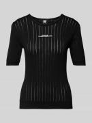 T-shirt met broderie anglaise