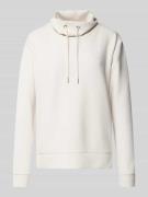 Regular fit sweatshirt met statement in reliëf