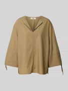 Relaxed fit blouse met V-hals, model 'JENAALF'