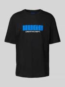 T-shirt met labelprint, model 'Newromi'
