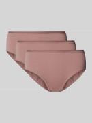 Slip met labelprint, model 'GO DAILY' in een set van 3 stuks