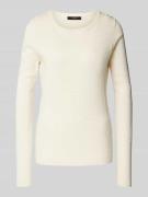 Gebreide pullover van puur katoen met ronde hals, model 'CARE'