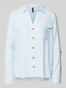 Regular fit overhemdblouse van pure viscose, model 'BUMPY'