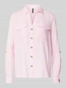 Regular fit overhemdblouse van pure viscose, model 'BUMPY'