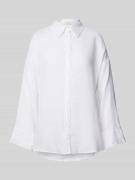 Relaxed fit linnen blouse met overhemdkraag