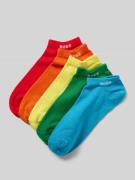 Sokken met labeldetail in een set van 5 paar, model 'Rainbow'