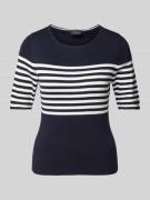 Slim fit gebreide pullover van viscosemix met 1/2-mouwen