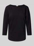 Relaxed fit T-shirt met 3/4-mouwen van puur katoen