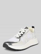 Sneaker met contrastgarnering in metallic