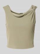 Korte top in riblook, model 'AIMEE'
