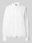 Regular fit blouse met lange mouwen van puur katoen, model 'VILDE'