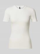 Slim fit T-shirt van katoenmix, model 'RUKA'
