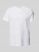 T-shirt met structuurmotief, model 'Ismet'