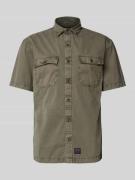 Regular fit vrijetijdsoverhemd met 1/2-mouwen, model 'Military'