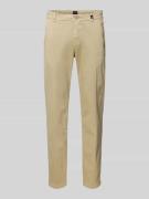 Slim fit chino met logo-applicatie, model 'Tius'
