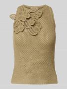 Top met bloemenapplicatie, model 'ARAK1'