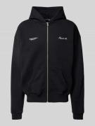 Oversized sweatjack met labelprint, model 'BROOKE'