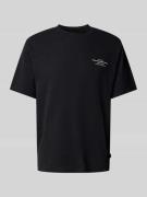 T-shirt met labelprint, model 'LACHAD'